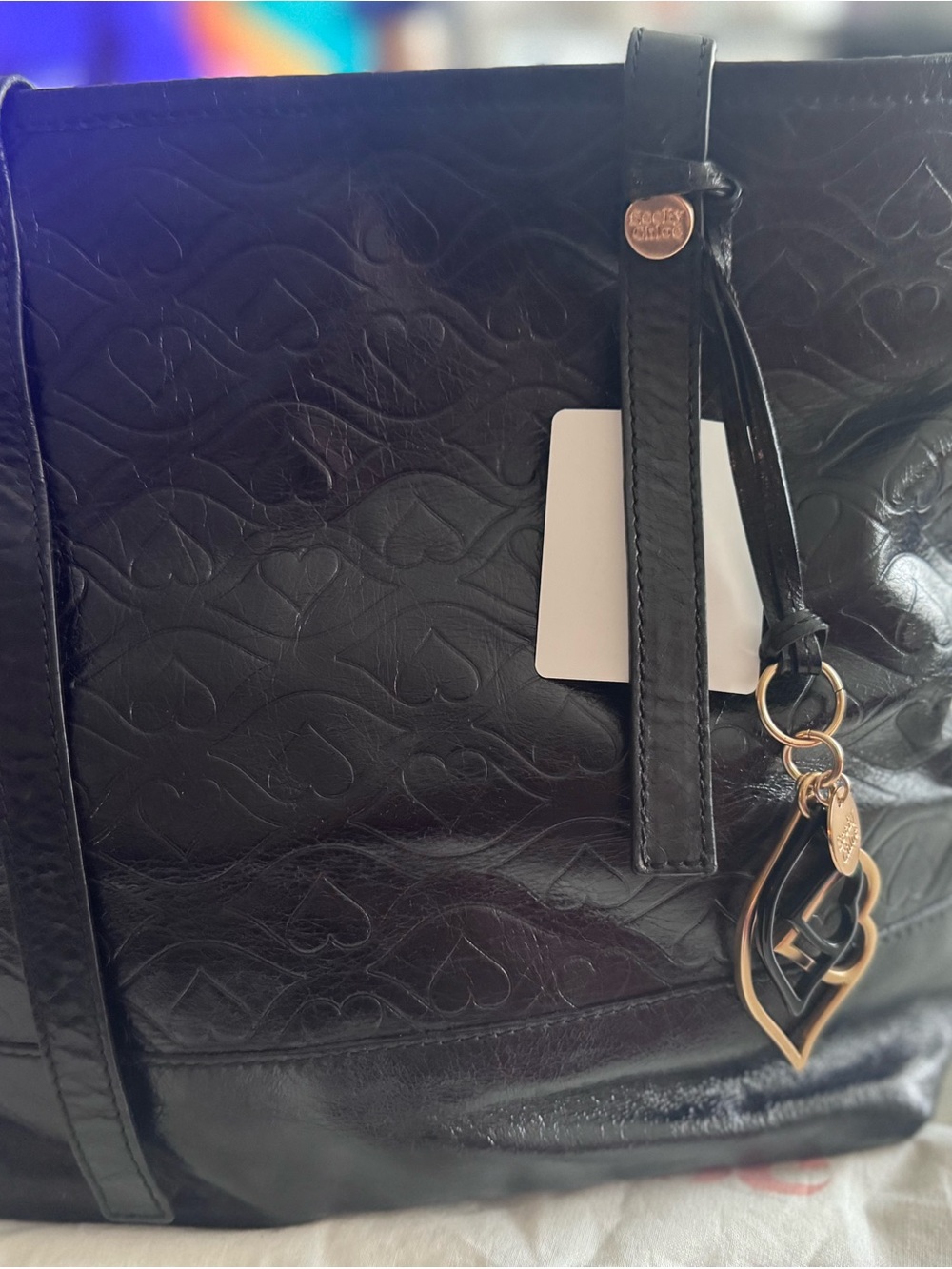 See by Chloe Black Women's Tote Bag with Gold Heart Charm